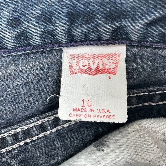 Levis 900 Jeans‎ Women 10 26Wx30L Blue Taper Red Bat Wing Cotton Denim USA VTG - Picture 8 of 14